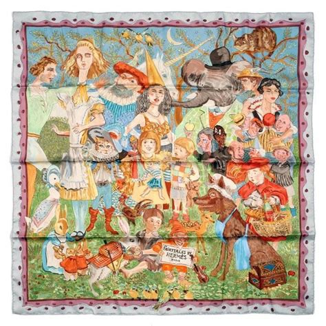 hermes fairy tales scarf|HERMES Silk Fairytales by Hermes Scarf 90 .